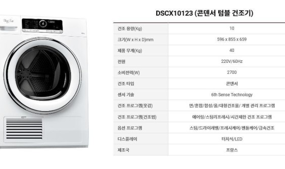 월풀 &키친에이드 제품 이미지
